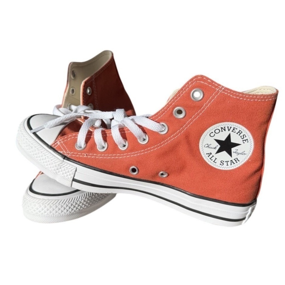 Converse High Top Orange Sneakers Chuck Taylor All Star Shoes Unisex W 6.5 M 4.5
